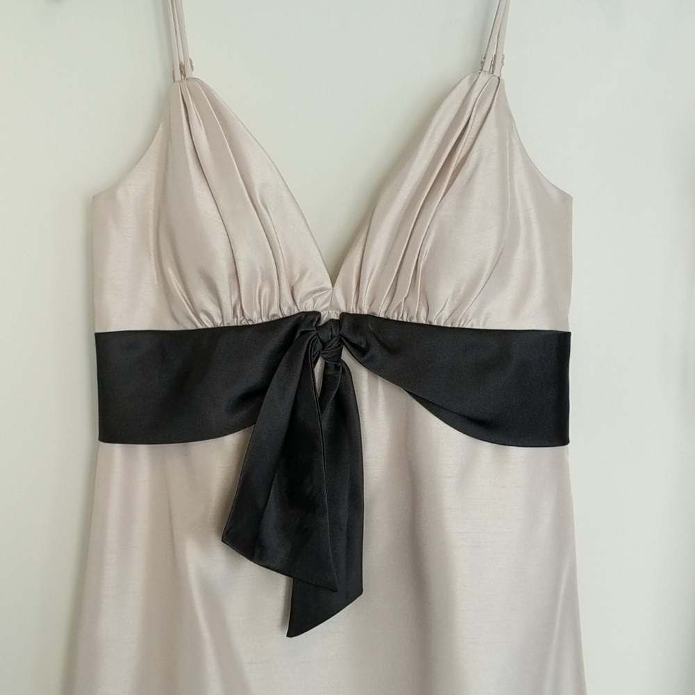 White House Black Market Champagne black dress